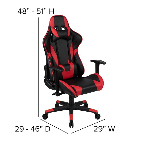 Flash Furniture Red Gaming Desk and Chair Set - BLN-X20RSG1030-RD-GG