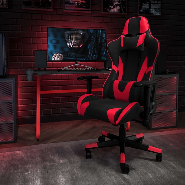 Flash Furniture Red Gaming Desk and Chair Set - BLN-X20RSG1030-RD-GG