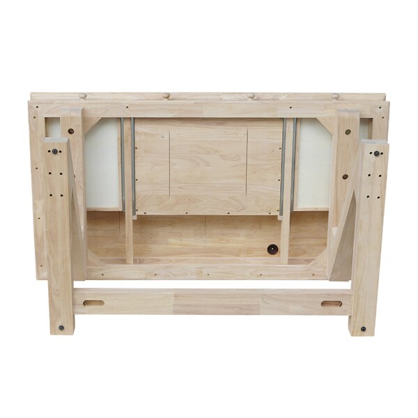 International Concepts Executive Desk, with Zosiac Base 32 in D X 30 in H, 60 in W X Wood, Unfinished - K-OF64T-64Z