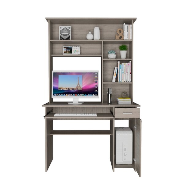 Tuhome 22.9 in. D X 70.8 in. H, 43.3 in. W X Laminate, Light Gray - ELZ5720