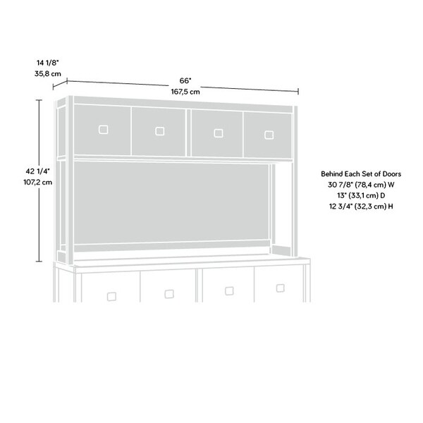 Sauder 14.09 in D X 42.2 in H, 65.94 in W X Engineered wood - 429512