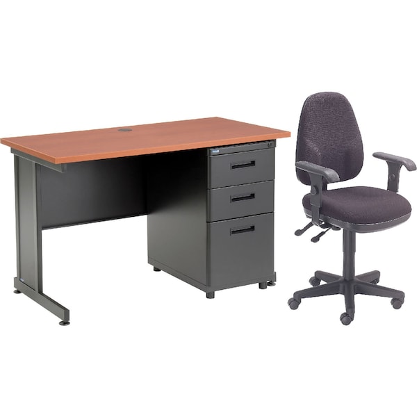Interion By Global Industrial Office Desk Kit, 24 in D X 30 in H, 48 in W X - 670078CH-B1
