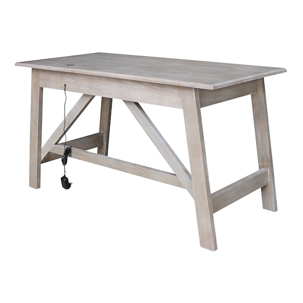 International Concepts Serendipity Desk with 2 Drawers, Washed Gray Taupe - OF09-69