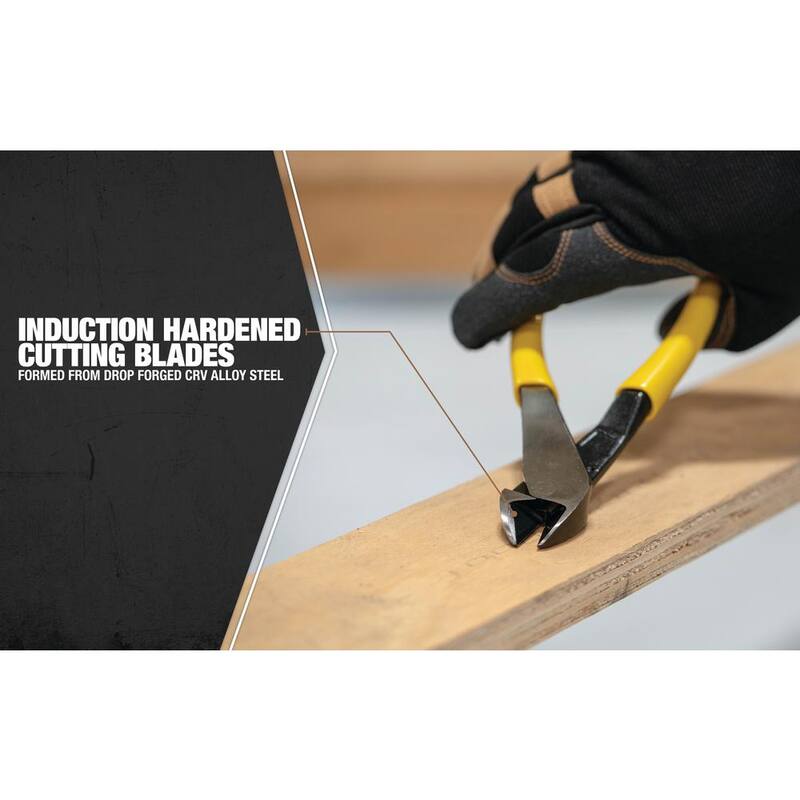 Southwire 8 in. Angled Head High-Leverage Diagonal Cutting Pliers with Dipped Handles - 58289540
