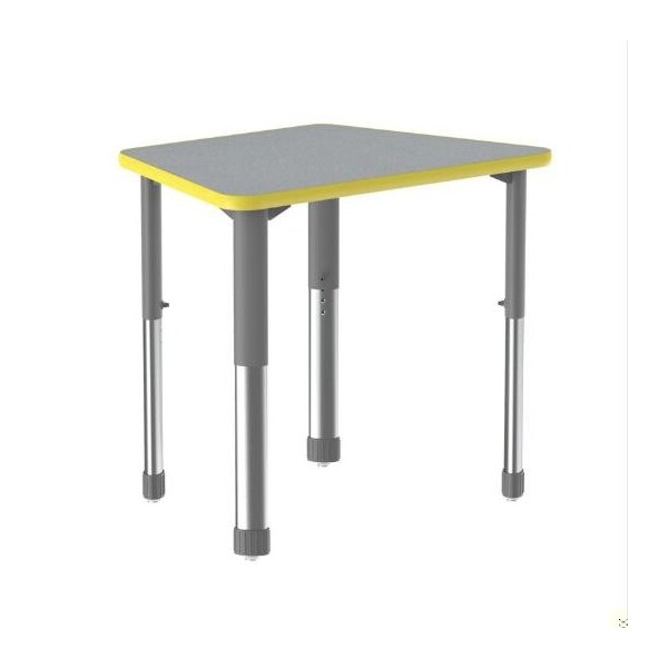 Correll Trapezoid 32 in W, 22 in L, 25 in to 35 in H, Particleboard, Gray Granite - AD2232TF-TRP-15-13-38