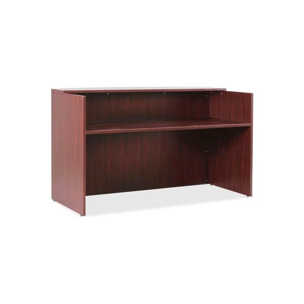 Lorell Lorell Reception Desk - 35.4" x 70.9" x 42.5" - Mahogany - Essentials Series - 59582