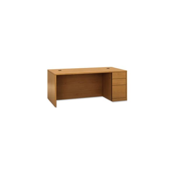 Hon HON Wood Desk - Full Height Right Pedestal - 66inW x 30inD x 29-1/2inH - Harvest - 10500 Series - HON105895RCC