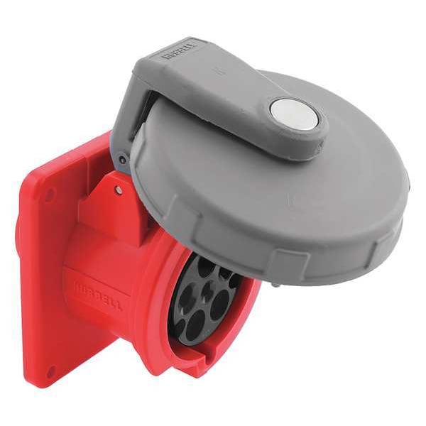 Hubbell IEC Pin and Sleeve Receptacle, 60A, 480V - HBL560R7W