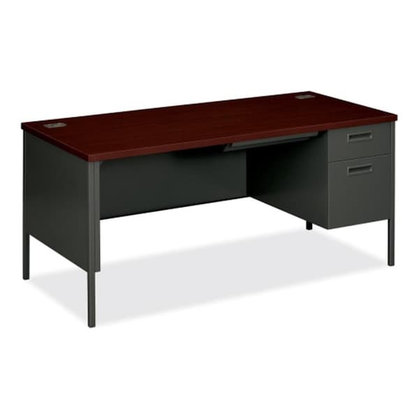 The Hon Co HONP3265RNS Right Pedestal Desk  66 in. x 30 in. x 29.5 in.  Mahogany- CCL - HP3265R.N.S