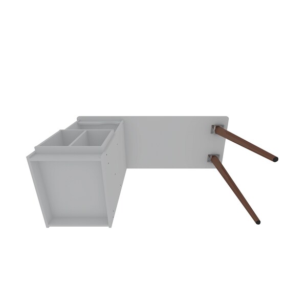 Manhattan Comfort Hampton 53.54 Home Office Desk, White - 15PMC1