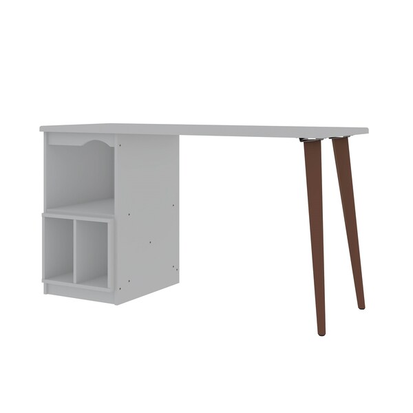 Manhattan Comfort Hampton 53.54 Home Office Desk, White - 15PMC1