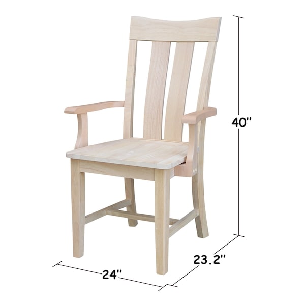International Concepts Desk, 24 in D X 48 in W X Parawood, Unfinished - KOF-72-C13A-1
