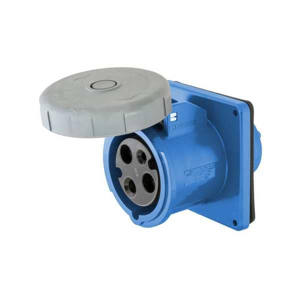 Hubbell IEC Pin and Sleeve Receptacle, 60A, 250V - HBL360R6W