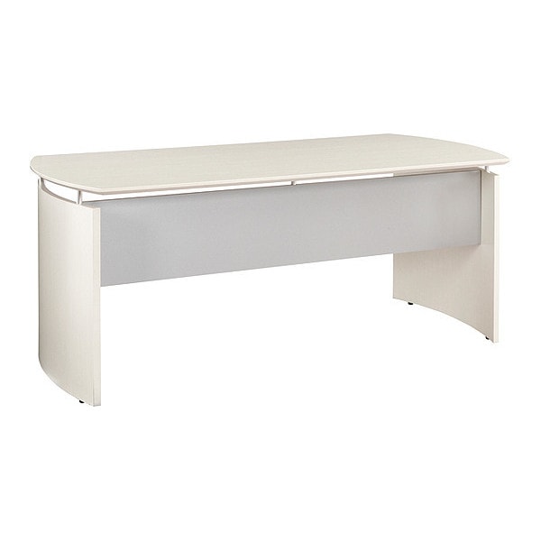 Mayline Curved Desk Medina Desk, Sea Salt, 72" Wx36" Dx29.5" H, 36" D X 29-1/2" H, 72" W X - MND72TSS
