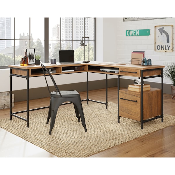 Sauder 60 in D X 30 in H, 60 in W X Engineered wood, Metal - 431210