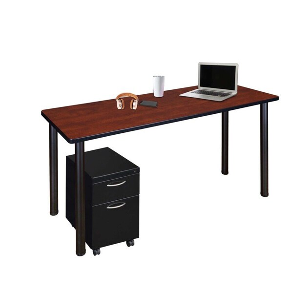 Regency Desk Shells, 24 D X 29 H, 48 W X Wood, Metal, Cherry - MDCLMP4824CHBK