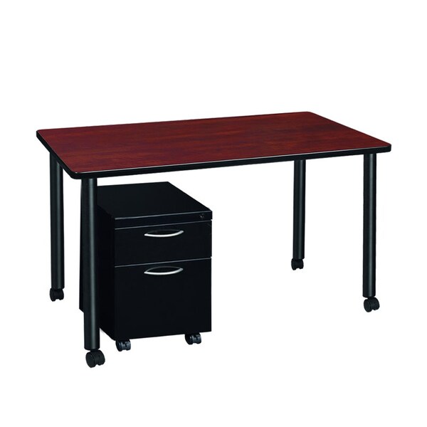 Regency Desk Shells, 24 D X 29 H, 48 W X Wood, Metal, Cherry - MDCLMP4824CHBK