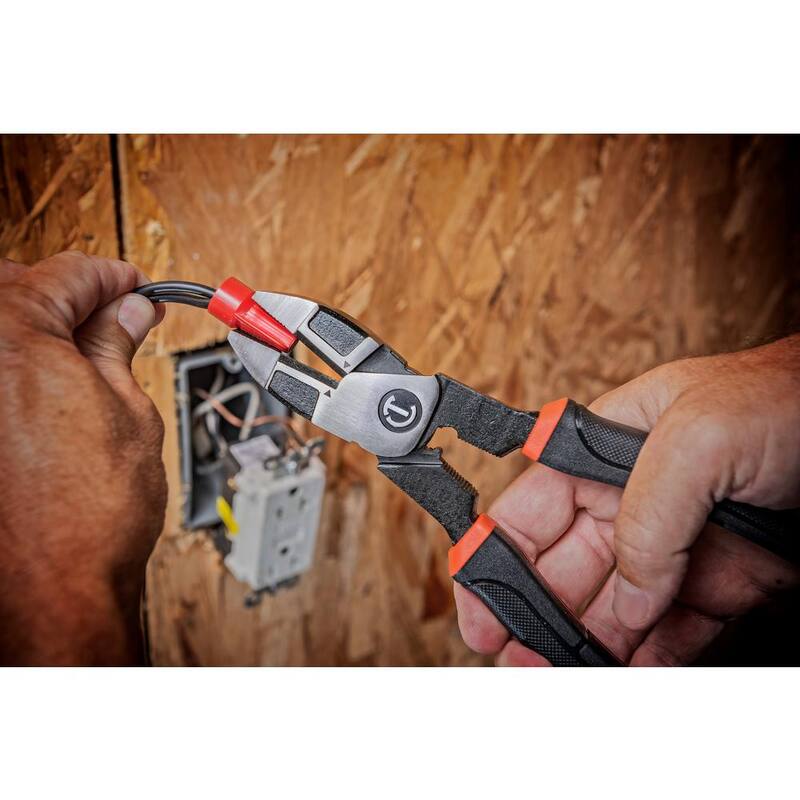 Crescent Z2 8 in. High Leverage Linesman Plier with Dual Material Grips - Z20508CG-06