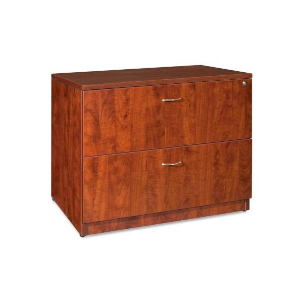 Sp Richards Lorell 2-Drawer Lateral File - 35"W x 22"D x 29-1/2"H - Cherry - Essentials Series - LLR69433