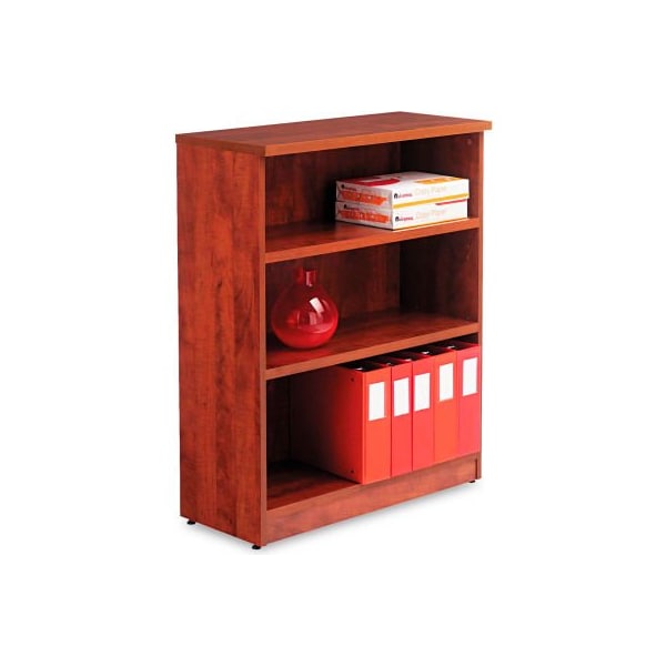 Alera Alera Bookcase with 3 Shelves - 31-3/4"W x 14"D x 39-3/8"H - Medium Cherry - Valencia Series - ALEVA634432MC