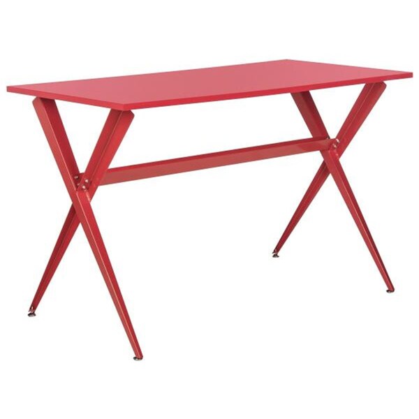 Safavieh Chapman Cross Leg Desk, Red - FOX2208B