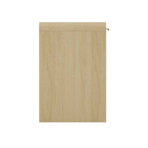 Manhattan Comfort Grace 54in Home Office Desk in Natural Oak and Gold - DK001-GNO
