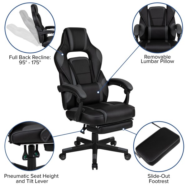Flash Furniture 30.25 H, 45.25 W X Black - BLN-X40D1904-BK-GG
