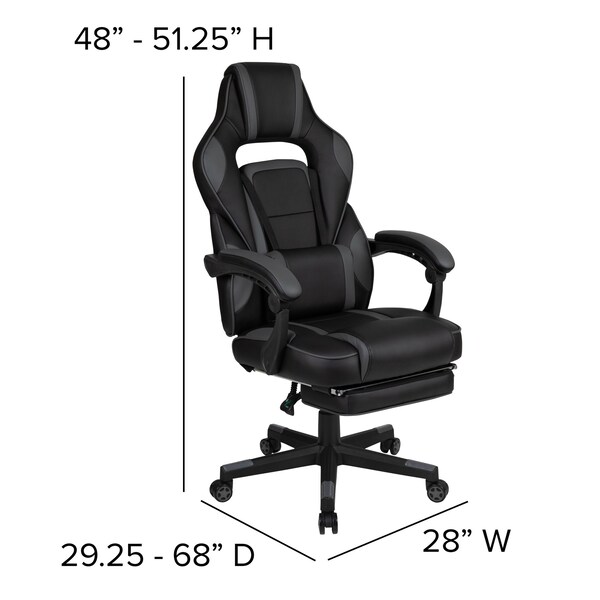Flash Furniture 30.25 H, 45.25 W X Black - BLN-X40D1904-BK-GG