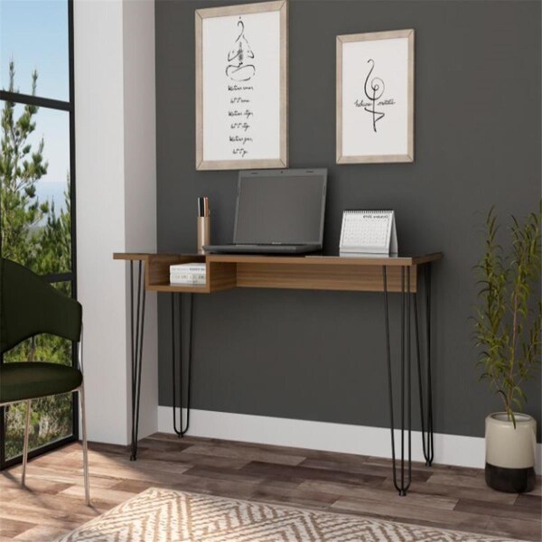 Depot E-Shop 140 in. Arizona Writing Desk, Mahogany - DE-ELG5970