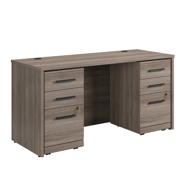 Officeworks By Sauder Affirm 60 in. Desk, 23 Drwr Ped He Ste A3 - 431810