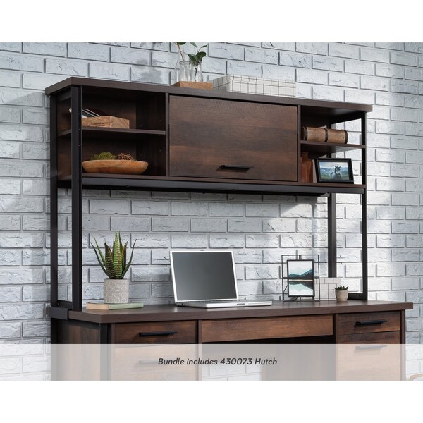 Sauder 23.465 in D X 66.575 in H, 60 in W X Engineered wood, Metal - 443699