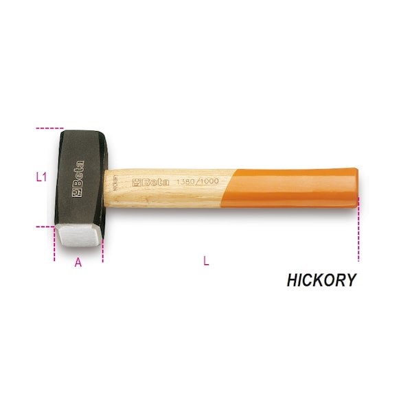 Beta Lump Hammer, Wooden Shaft, 1500mm - 013800215