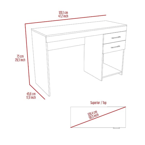 Tuhome 17.9 in. D X 29.5 in. H, 47.2 in. W X Laminate, Light Gray - ELZ5696