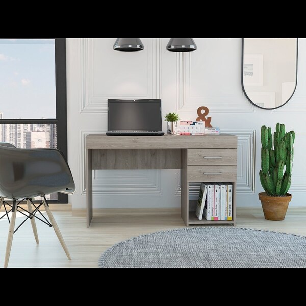 Tuhome 17.9 in. D X 29.5 in. H, 47.2 in. W X Laminate, Light Gray - ELZ5696