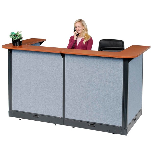 Interion By Global Industrial 44 in D X 46 in H, 80 in W X Blue - 249008ECB