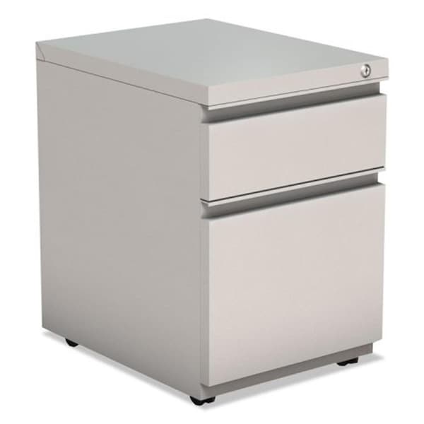 Fine-Line ALE Two-Drawer Metal Pedestal File with Full Length Pull, Gray - FI288361