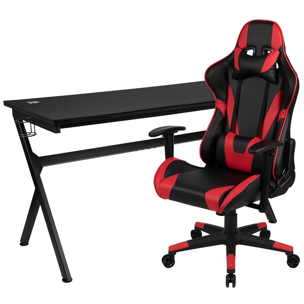 Flash Furniture 30.375 H, 55.125 W X Red - BLN-X20D1904L-RD-GG
