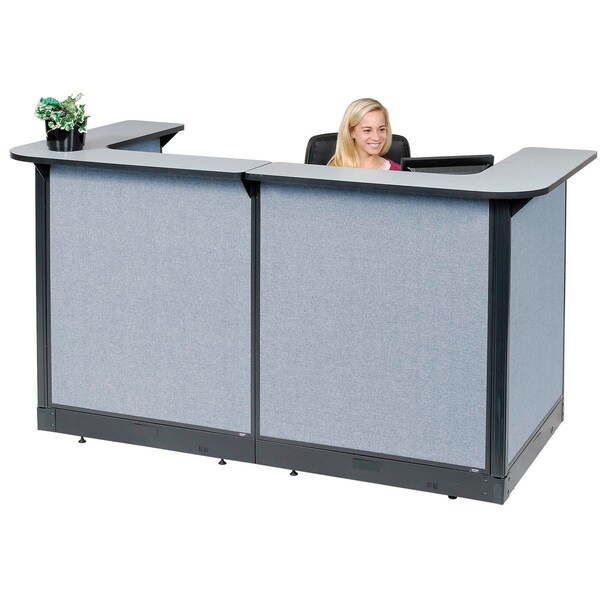 Interion By Global Industrial 44 in D X 46 in H, 80 in W X Blue - 249008NGB