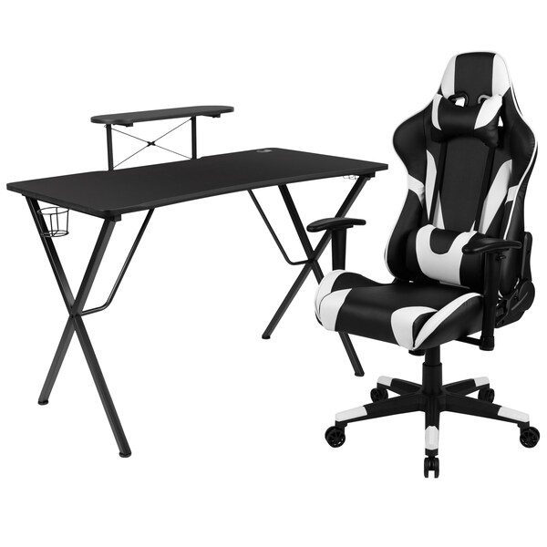 Flash Furniture Black Gaming Desk and Chair Set - BLN-X20RSG1031-BK-GG