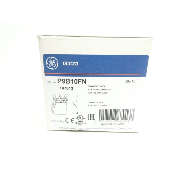 Ge Box Of 10 Terminal And Contact Block - P9B10FN