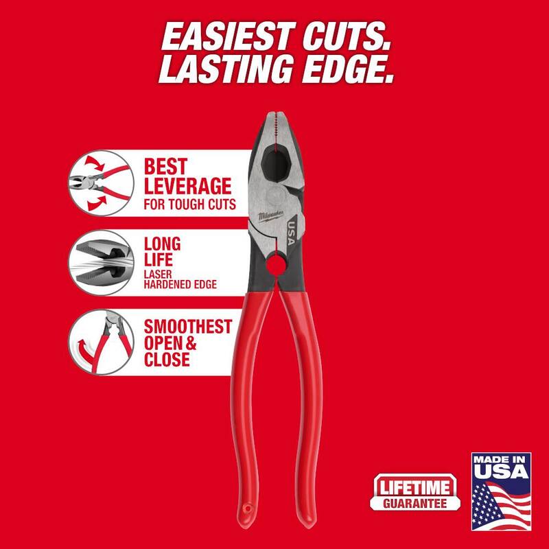 Milwaukee Linesman Plier with Thread Cleaner with 8 in. Long Nose Plier and 7 in. Diagonal Plier - MT500T-MT507-MT505