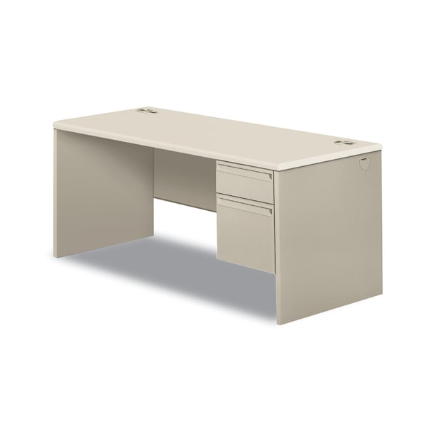 Hon Pedestal Desk Single Pedestal Desk, 66" Wide, Right, 30 in D X 30" H, 66" W X Honeycomb-Core Steel - H38291R.B9.Q