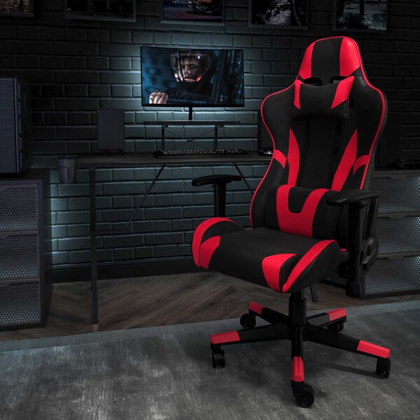 Flash Furniture Black Gaming Desk and Chair Set - BLN-X20RSG1031-RD-GG