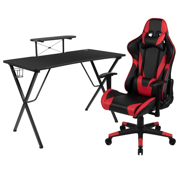 Flash Furniture Black Gaming Desk and Chair Set - BLN-X20RSG1031-RD-GG