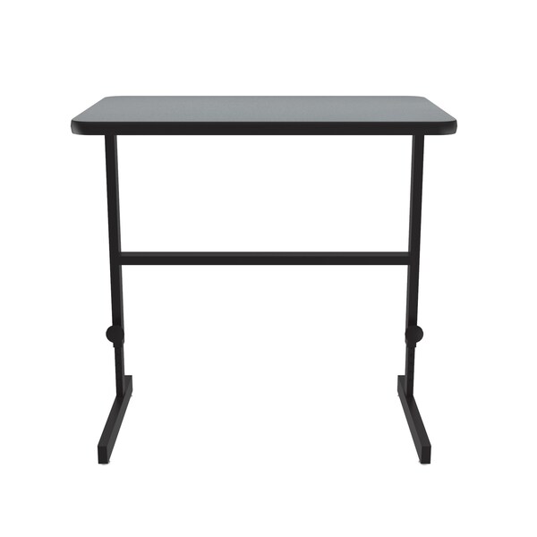 Correll Workstation Desk Standing Height Workstation, 24" D X 34" to 42" H, 20" W X Gray Granite - CST2024-15