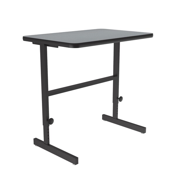 Correll Workstation Desk Standing Height Workstation, 24" D X 34" to 42" H, 20" W X Gray Granite - CST2024-15