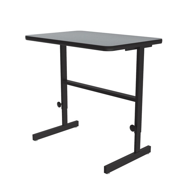 Correll Workstation Desk Standing Height Workstation, 24" D X 34" to 42" H, 20" W X Gray Granite - CST2024-15