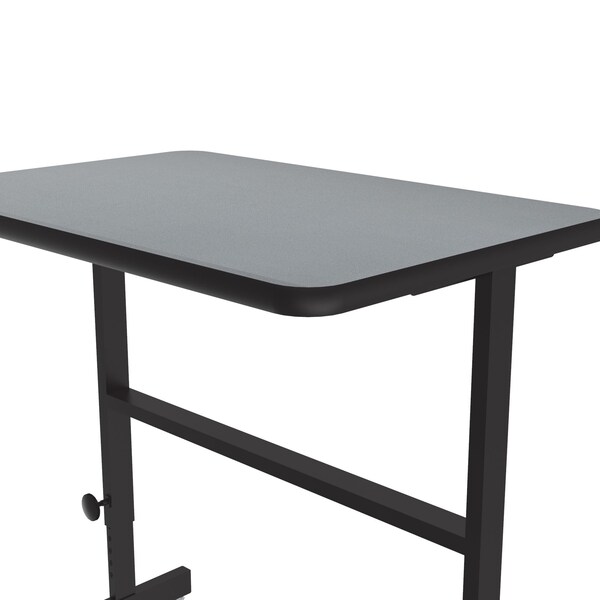 Correll Workstation Desk Standing Height Workstation, 24" D X 34" to 42" H, 20" W X Gray Granite - CST2024-15