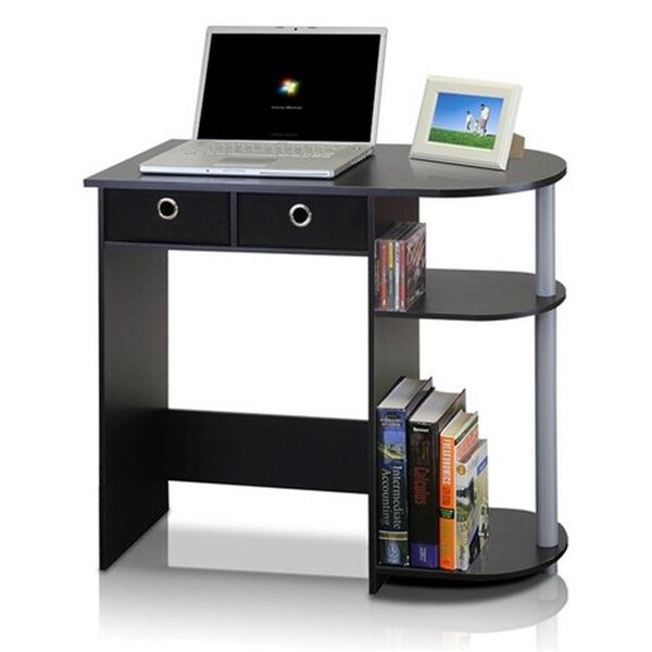 Highkey Go Green Home Laptop Notebook Computer Desk-Table; Black; Grey & Black - 28.5 x 31.5 x 15.6 in. - LR375156