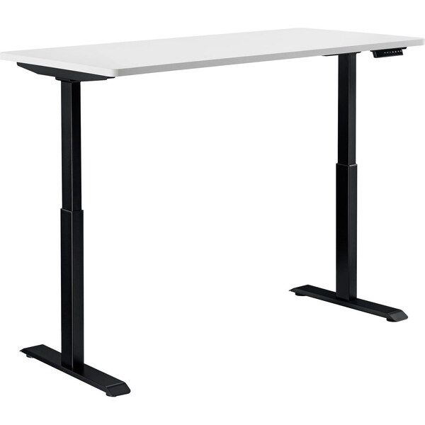 Interion By Global Industrial Sit Stand Desk, 30 in D X 28 to 46 in H, 60 in W X - 695780WH